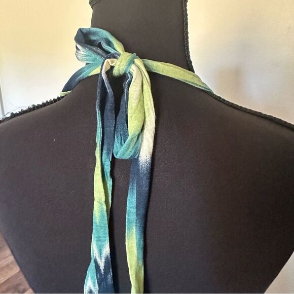 MUDD Y2K Blue and Green Backless Halter Top - Picture 4 of 7